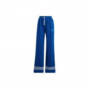 Originals Trefoil Logo Print Drawstring Loose Sweatpants Women Blue IB2044 Adidas