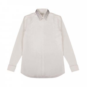 Рубашка на пуговицах с украшением от , цвет Белый Givenchy