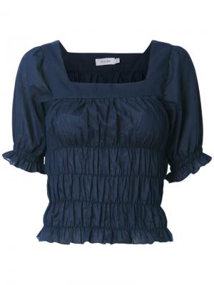 Блузка со сборками Isolda. Цвет: синий