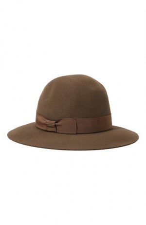 Шерстяная шляпа Kiton. Цвет: хаки