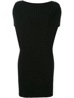 Вязаное платье с заклепками Twin-Set. Цвет: чёрный