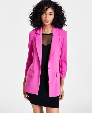 Женский пиджак с рюшами на рукавах Bar III, фиолетовый Iii