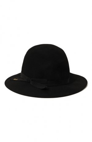 Фетровая шляпа с лентой Borsalino. Цвет: чёрный