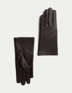 Кожаные перчатки на теплой подкладке Marks & Spencer