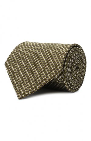 Шелковый галстук Brioni. Цвет: жёлтый