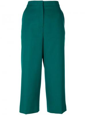 Укороченные брюки-палаццо Rochas. Цвет: зелёный