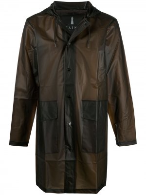 Легкая куртка на кнопках Rains. Цвет: коричневый