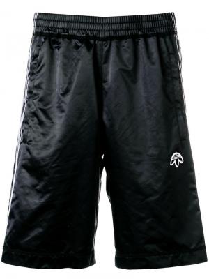 Спортивные шорты с вышивкой логотипа Adidas Originals By Alexander Wang. Цвет: черный