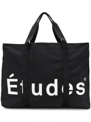 Сумка-тоут модели оверсайз с логотипом Études. Цвет: черный