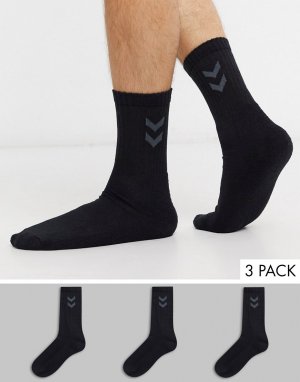Набор из 3 пар черных носков -Черный Hummel