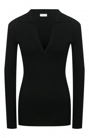Шерстяной пуловер Dries Van Noten. Цвет: чёрный