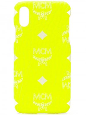 Чехол для iPhone X с логотипом MCM. Цвет: желтый
