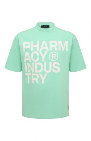 Хлопковая футболка Pharmacy Industry. Цвет: зелёный