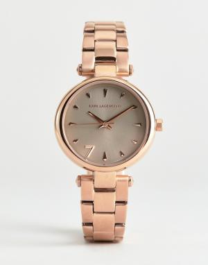 Женские часы цвета розового золота KL5005 Karl Lagerfeld. Цвет: розовый