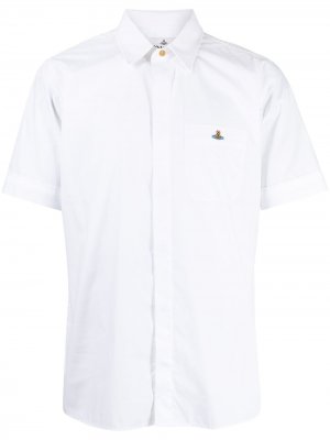 Рубашка с короткими рукавами и вышитым логотипом Orb Vivienne Westwood. Цвет: белый