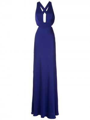 Вечернее платье с глубоким декольте Tufi Duek. Цвет: синий