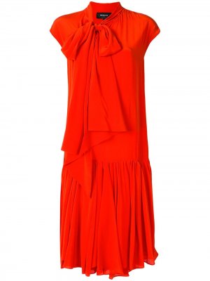 Платье-трапеция с бантом Rochas. Цвет: красный