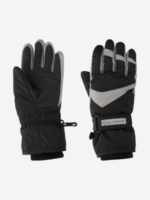 Перчатки для мальчиков , Серый, размер 4 Glissade. Цвет: серый