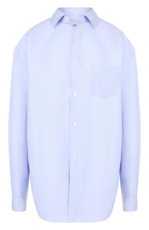 Блуза свободного кроя с накладным карманом Junya Watanabe. Цвет: голубой