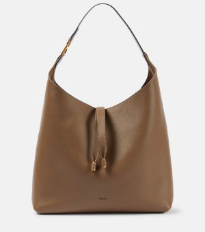 Кожаная большая сумка marcie среднего размера , коричневый Chloé