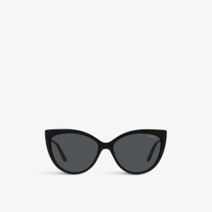 Солнцезащитные очки VO5484S в инъекционной оправе «кошачий глаз», черный Vogue