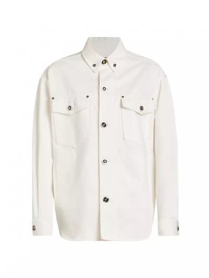 Прополосканная джинсовая рубашка , белый Versace
