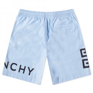 Джинсовые шорты для плавания с длинным логотипом 4G , голубой Givenchy