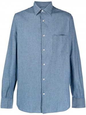 Джинсовая рубашка с длинными рукавами Aspesi. Цвет: синий
