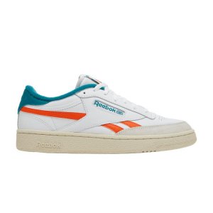 Club C Revenge White Seaport Teal Мужские кроссовки Обувь — белые туфли-оранжевые GX0385 Reebok