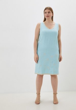Платье Савосина. Цвет: голубой