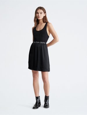 Платье-майка Racerback Mini, черный Calvin Klein
