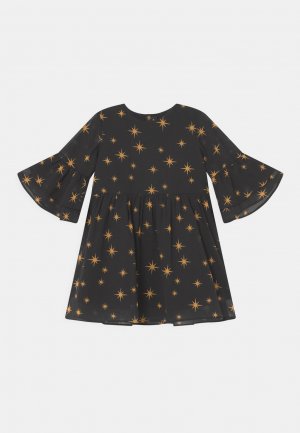 Коктейльное/праздничное платье STARS WOVEN FLARED SLEEVE DRESS , цвет black Mini Rodini