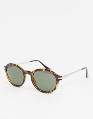 Круглые черепаховые солнцезащитные очки -Коричневый цвет Esprit