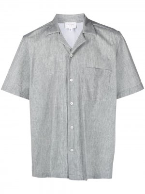 Полосатая рубашка с короткими рукавами Traiano Milano. Цвет: зеленый