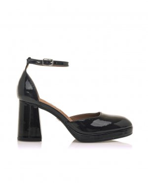 Женские лакированные туфли с поддержкой щиколотки , черный Mariamare