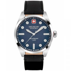Наручные часы Land 06-4345.7.04.003, синий, черный Swiss Military Hanowa. Цвет: синий/черный