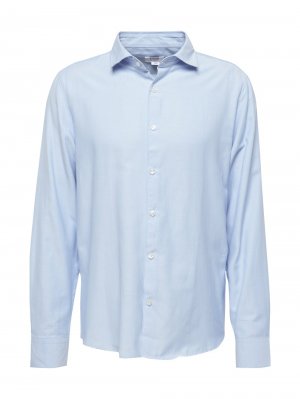 Рубашка на пуговицах стандартного кроя , светло-синий BURTON MENSWEAR LONDON