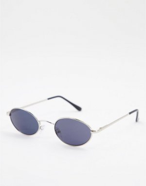 Солнцезащитные очки с маленькими линзами -Серебристый AJ Morgan