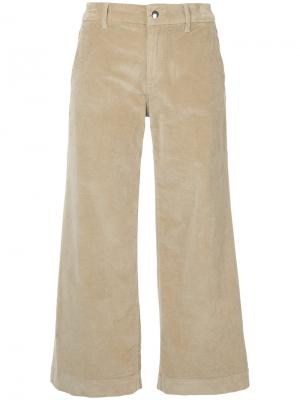 Укороченные бархатные брюки The Seafarer. Цвет: телесный