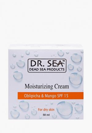 Крем для лица Dr. Sea Увлажняющий с маслом облепихи и экстрактом манго SPF15, 50 мл. Цвет: белый