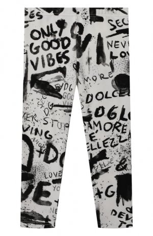 Хлопковые брюки Dolce & Gabbana. Цвет: чёрно-белый
