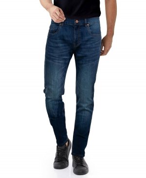 Мужские эластичные джинсы скинни с 5 карманами X-Ray, синий