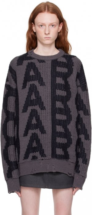 Серый свитер ' Monogram Distressed' Marc Jacobs