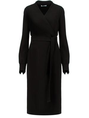 Шерстяное платье DIMANEU. Цвет: черный