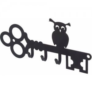 Ключница DuckandDog «Сова», 190х99х19 мм, сталь, цвет чёрный матовый PosterMarket. Цвет: черный
