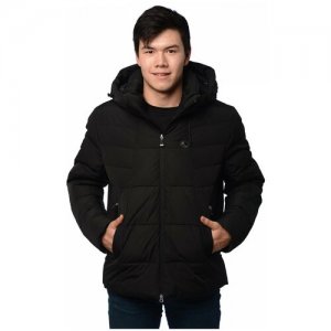 Зимняя куртка мужская CLASNA 027 размер 50, черный. Цвет: черный