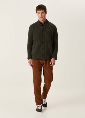 Светло-коричневые бархатные брюки Kiton. Цвет: коричневый
