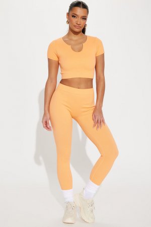 Леггинсы 51846SET, оранжевый Fashion Nova