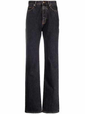 Широкие джинсы Saint Laurent. Цвет: черный