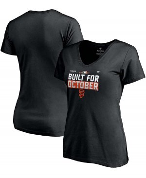 Женская черная футболка больших размеров San Francisco Giants 2021 Post Season Locker Room с v-образным вырезом , черный Fanatics. Цвет: черный